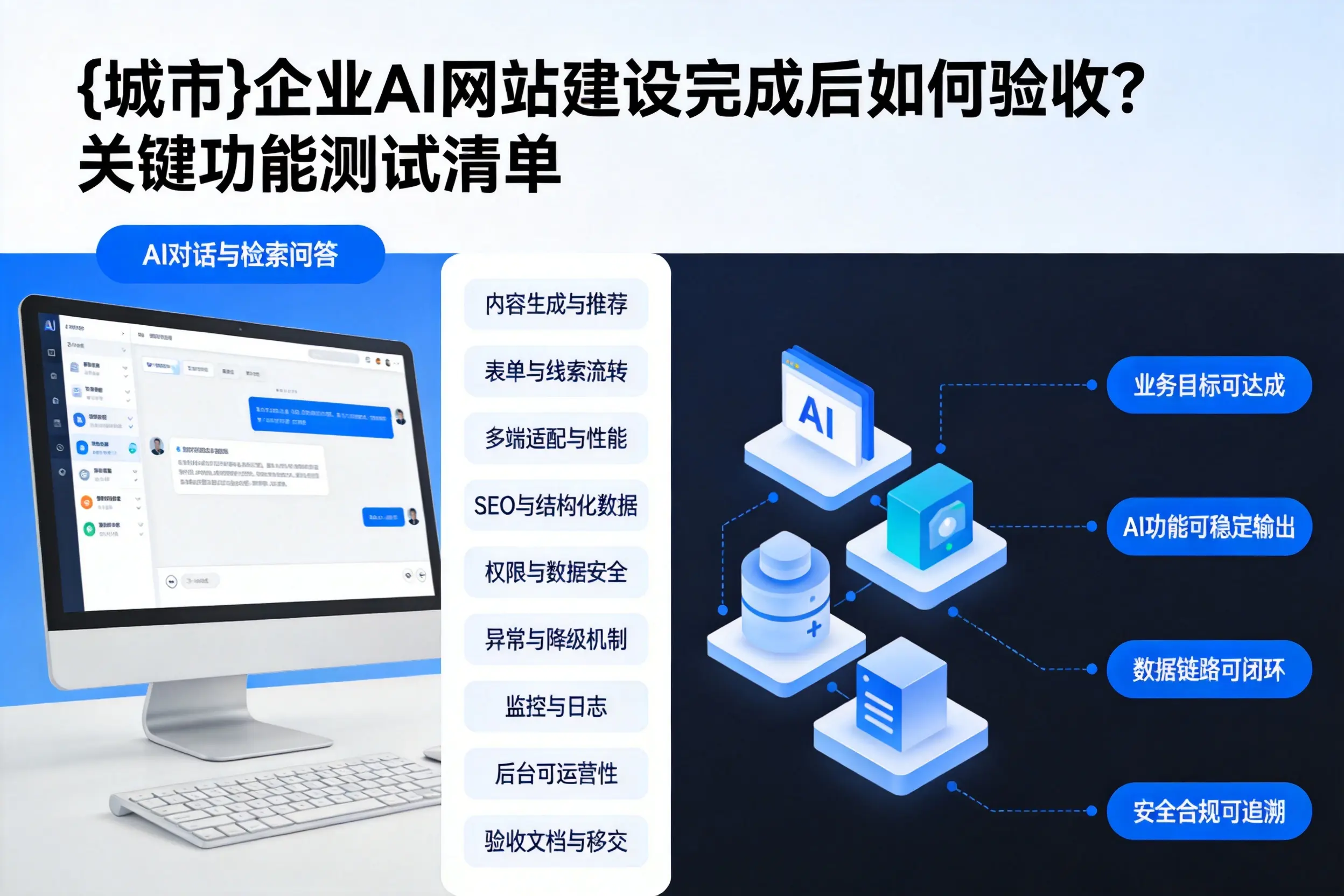 西双版纳企业AI网站建设完成后如何验收？关键功能测试清单