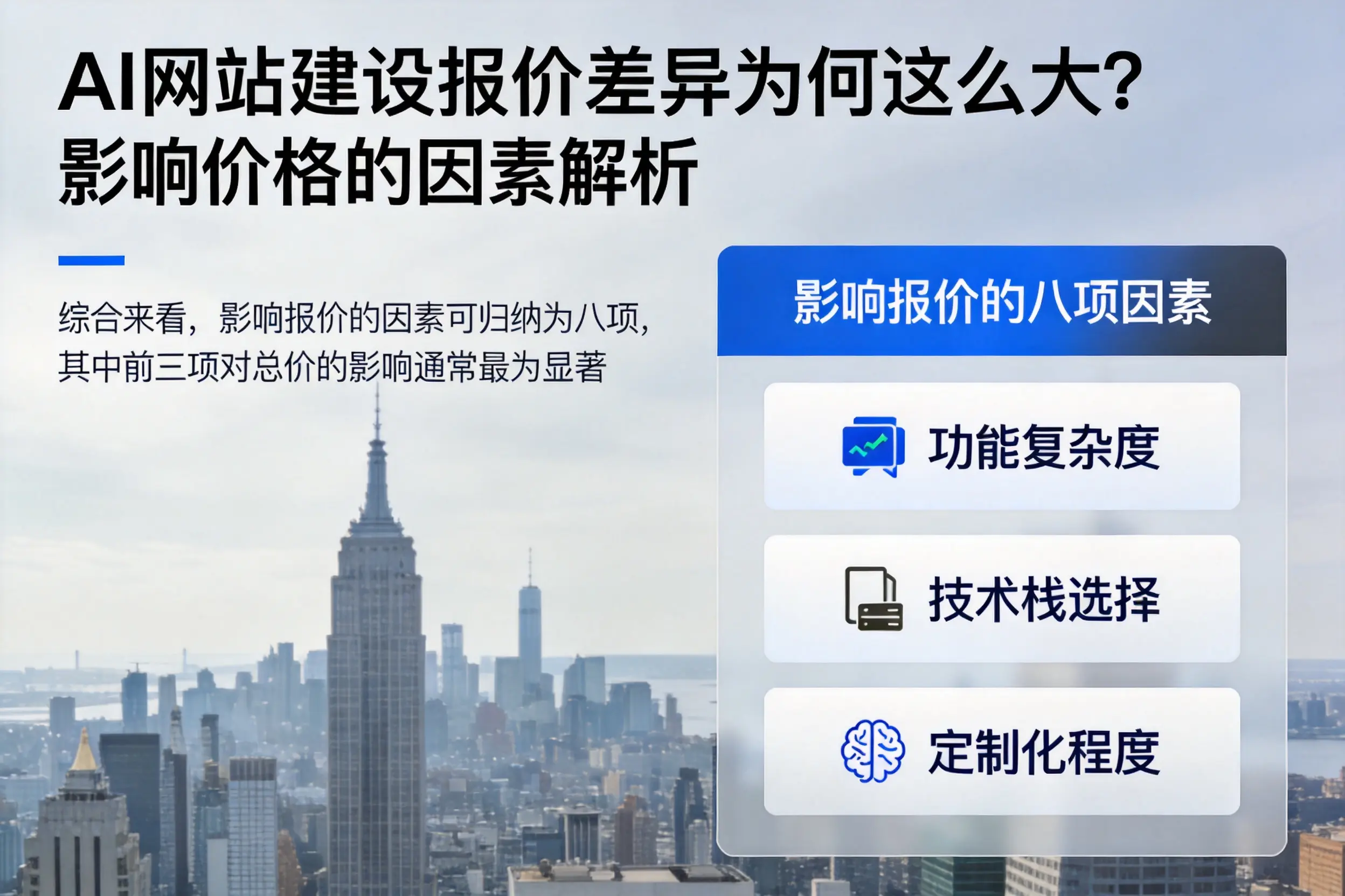 西双版纳AI网站建设报价差异为何这么大?影响价格的因素解析