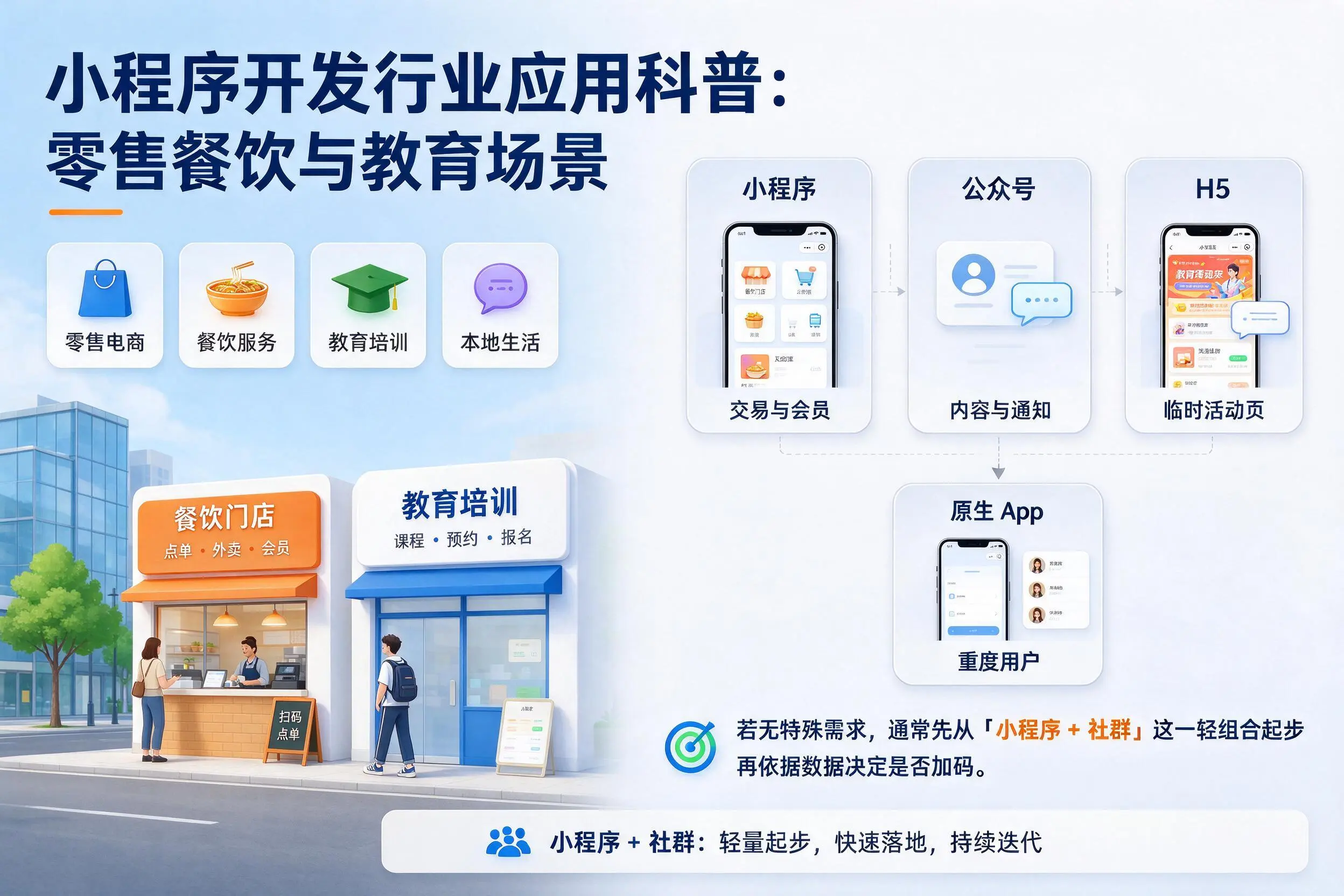 西双版纳小程序开发行业应用科普:零售餐饮与教育场景