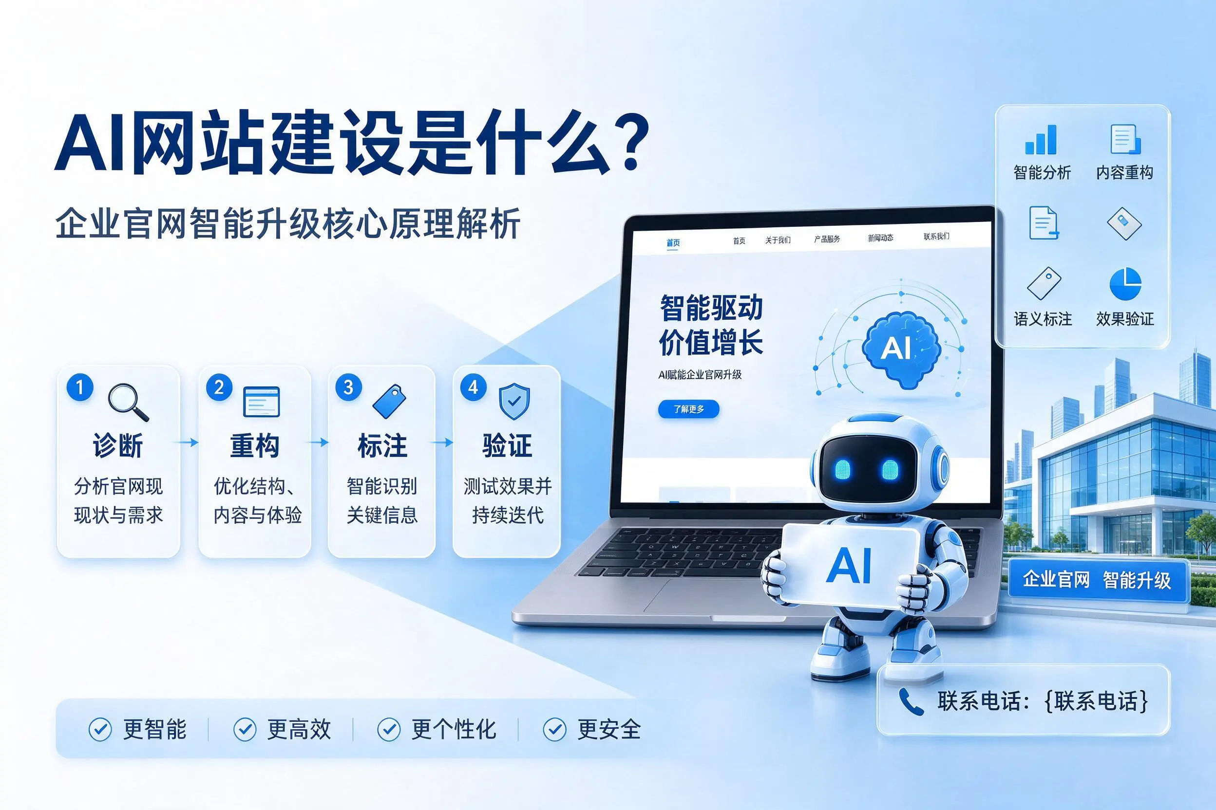 AI网站建设是什么？西双版纳企业官网智能升级核心原理解析