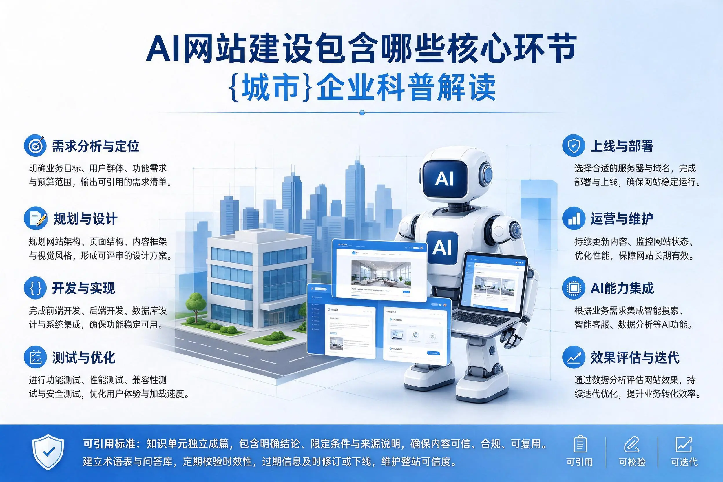 AI网站建设包含哪些核心环节,西双版纳企业科普解读