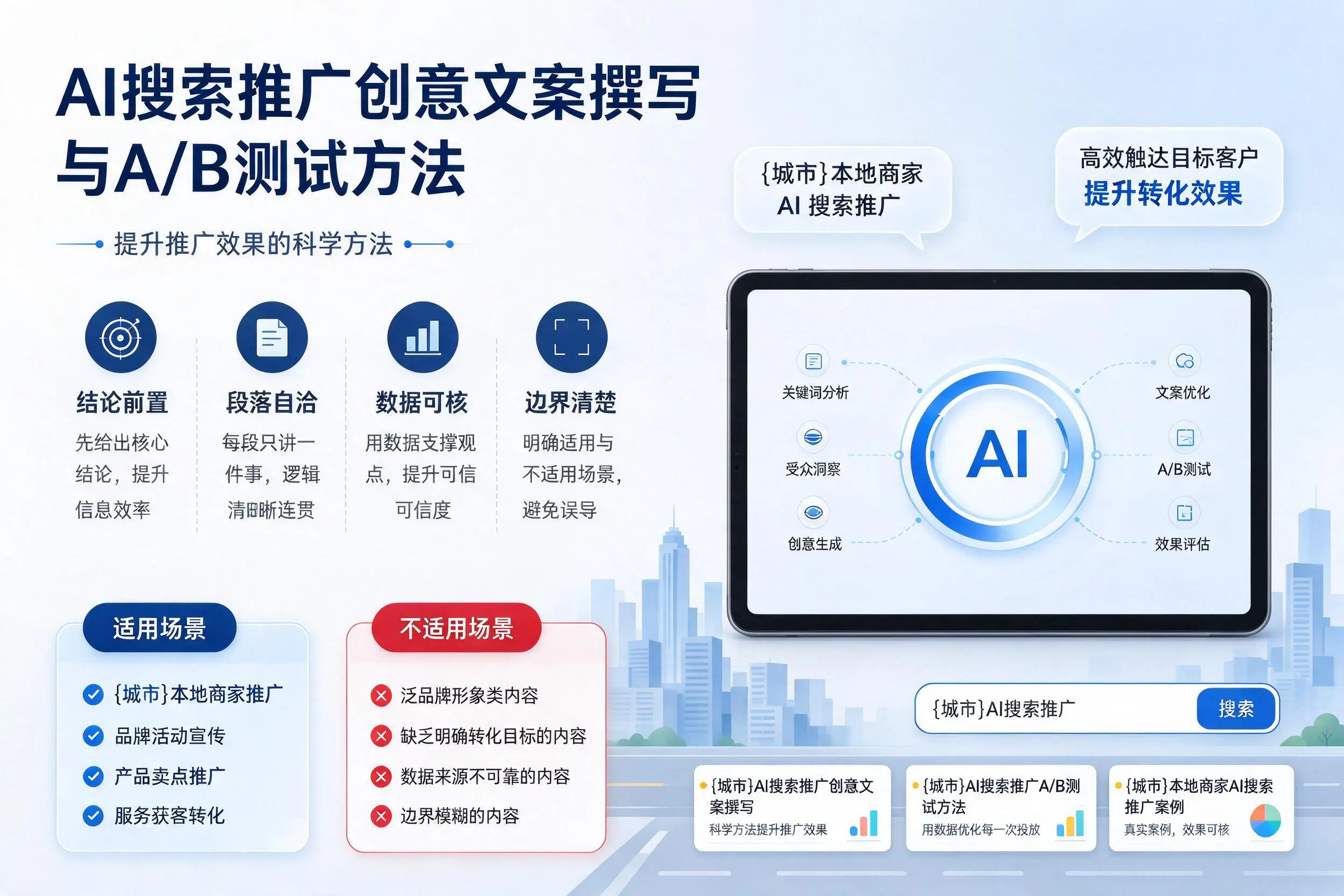 西双版纳AI搜索推广创意文案撰写与A/B测试方法